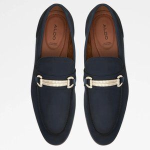 NWOB Aldo Monetto Navy Horsebit Loafer